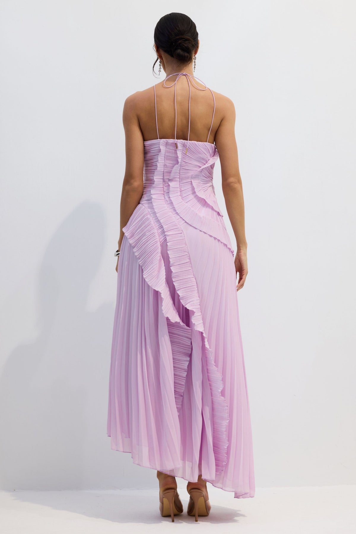 Aveline Purple maxi dress, detail view