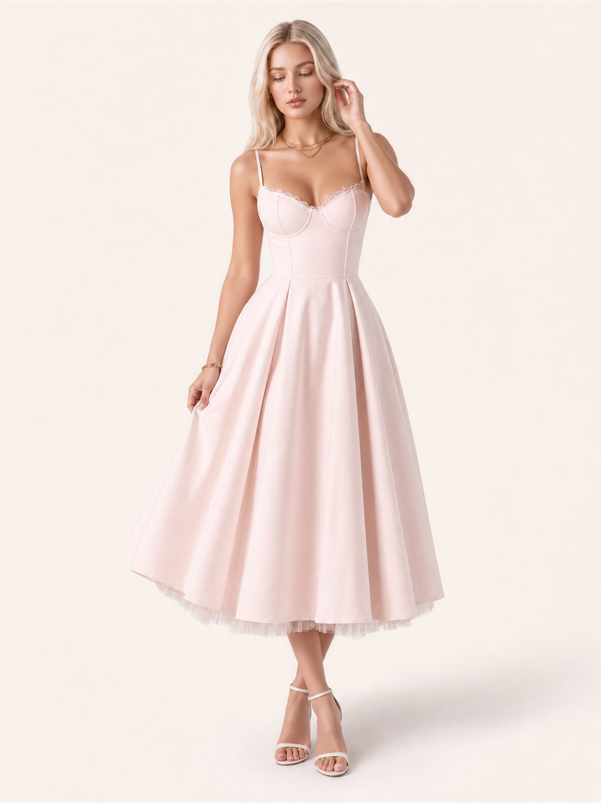 Mirabelle | Sweetheart Tulle Midi Dress