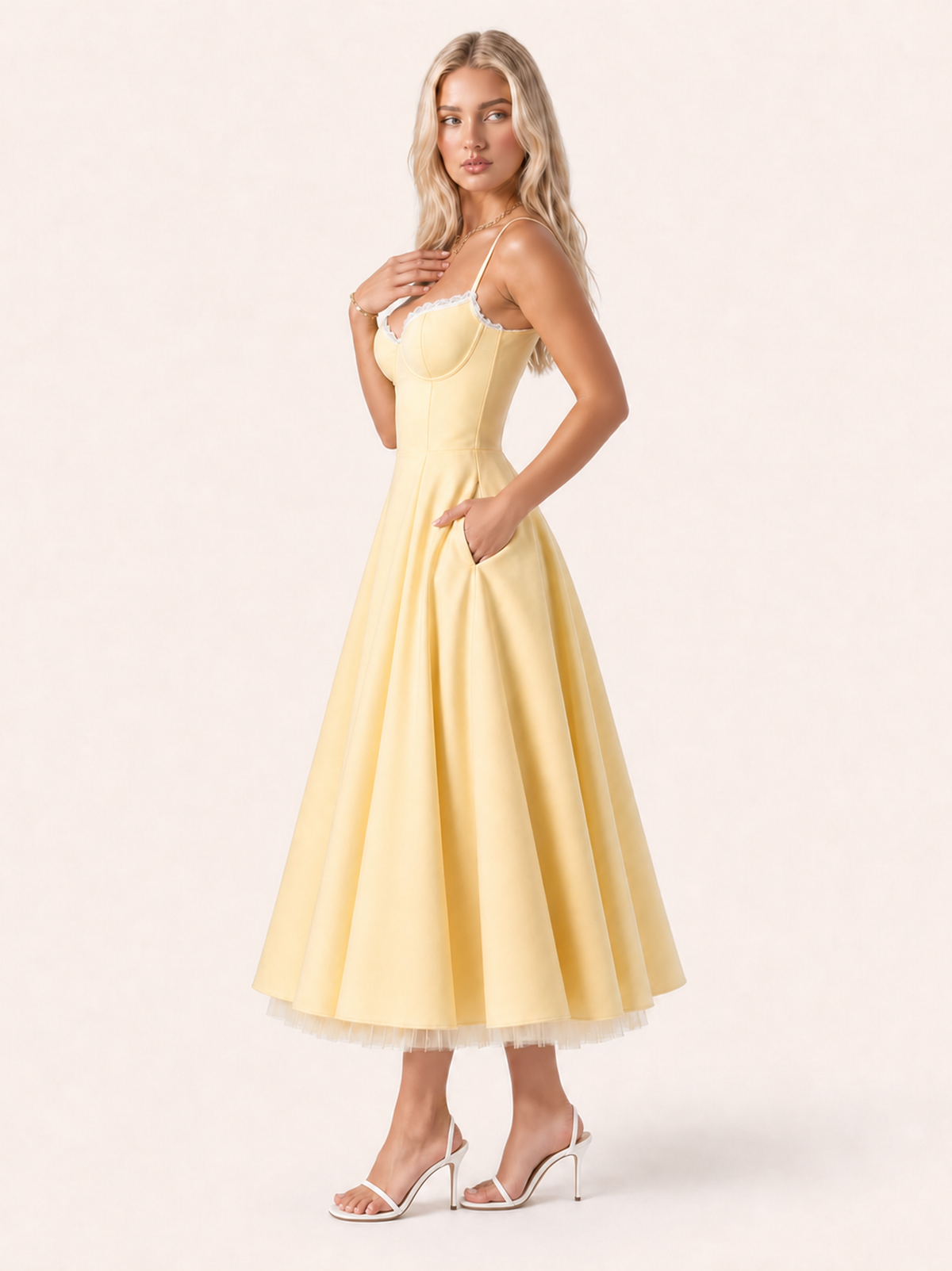 Mirabelle | Sweetheart Tulle Midi Dress